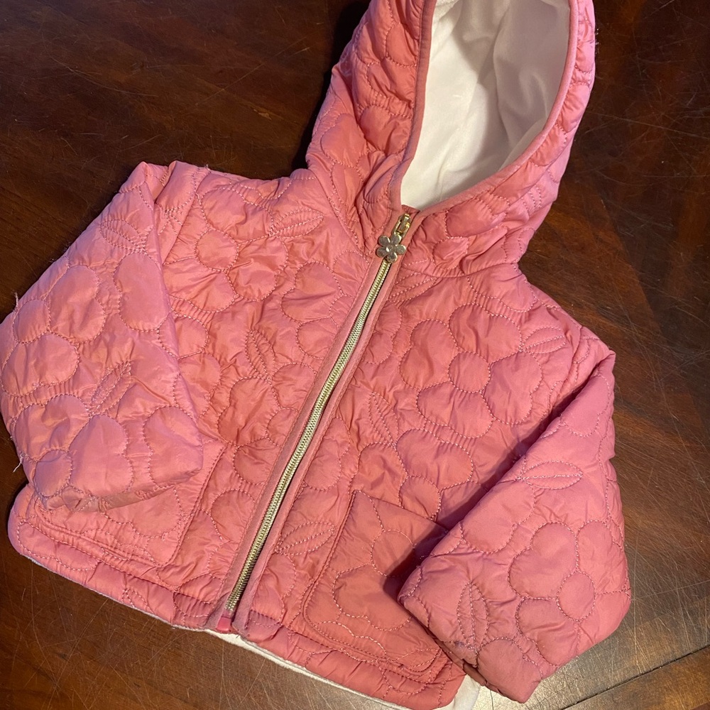 Toddler Quilted Hooded Puffer Jacket - Pink
